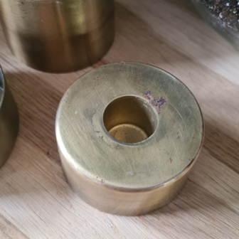 Candle holder brass set of 3