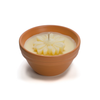 distelroos-Rustik-Lys-Kaars-Flower-bowl-Pale-banana