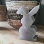 Rustik Lys - Candle Sculpture Rabbit grey