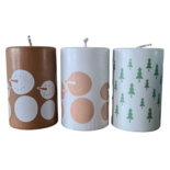 Rustik Lys - Outdoor Pillar Candle Christmas s/3 B-Choice