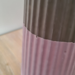 Rustik Lys - Outdoor Pillar Candle Grooved Pastel pink / taupe L B-choice