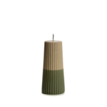 Rustik Lys - Outdoor Pillar Candle Grooved Forest green S B-choice