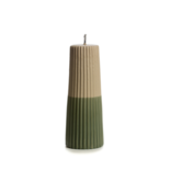 Rustik Lys - Outdoor Pillar Candle Grooved Forest green L B-choice