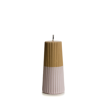 Rustik Lys - Outdoor Pillar Candle Grooved Pastel pink S