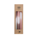 Dinner candle Dip dye pink-olive s/3