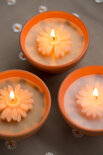 Rustik Lys - Candle Flower bowl Apricot